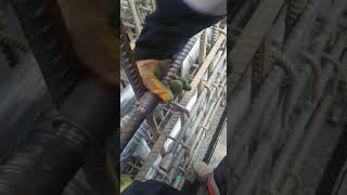 Rebar coupler assembly at jobsite [upl. by Jarlath790]