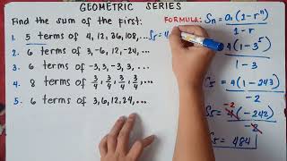 Geometric Series  Finding the Sum of Geometric Sequence  Explain in Detailed [upl. by Attenev50]