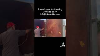 Trash Compactor Cleaning process powerwashing pressurewash compactorcleaning compactor [upl. by Rosecan932]