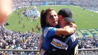 Greatest Proposal Reaction at the Chargers Game [upl. by Yuk]