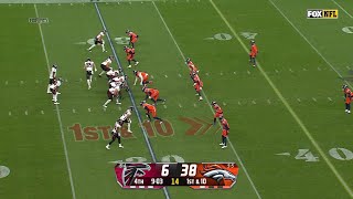 Michael Penix Jrs first completion vs Broncos goes for 20yard gain to midfield [upl. by Padgett]