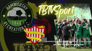 HIGHLIGHTS Hamworthy Recreation v East Cowes Vics Wessex League Div 1 nonleague football [upl. by Ardnuhsal]