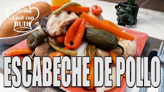 ESCABECHE DE POLLO POCOS INGREDIENTES FÁCIL DE HACER Y DELICIOSO [upl. by Junno]