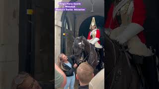 Two mounted sentries guard the entrance to Horse Guards on Whitehall from 1000am until 400pm [upl. by Okihcim167]