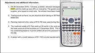 Income StatementStatement of Other Comprehensive Income Lesson 2 DBE June 2017  Classwork 1 [upl. by Ahsekim]