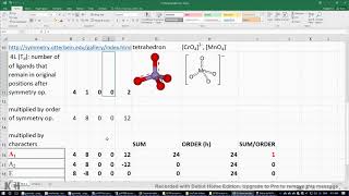 22 2a ML4 Td point group irreducible representations of the ligands [upl. by Korella]