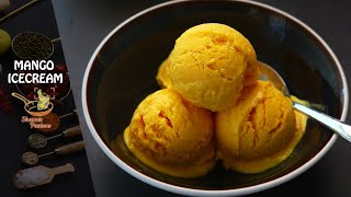 Mango Ice Cream Recipe  3 Ingredients Mango Ice Cream Recipe [upl. by Madaras]