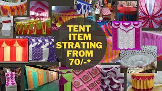 All Tent Item  Ceiling  Curtains PardeChair Cover Table Cover Carpet Dari  Starting 70 [upl. by Aligna]