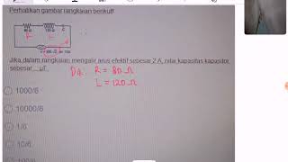 Mencari kapasitas kapasitor pada rangkaian RLC jika arus efektif sebesar 2 A [upl. by Aicertal933]