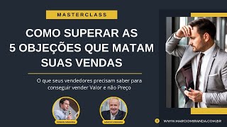 Como Superar as 5 objeções que Matam as suas Vendas  Palestrante Marcio Miranda [upl. by Ettevroc]