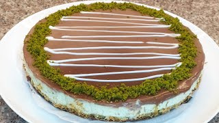 VİRAL DUBAİ ÇİKOLATASINI BİR DE BÖYLE DENEYİN PİŞMEYEN CHEESECAKE [upl. by Shanon444]