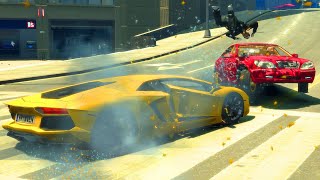 Lamborghini Super Car FailCrashes Compilation  GTA 4 [upl. by Darnell118]