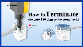 How to Terminate the CAT6 180 Degree RJ45 Keystone Jacks｜VCELINK [upl. by Annaek]