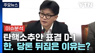 뉴스퀘어10 탄핵소추안 표결 D1한동훈 당론 뒤집은 이유는  YTN [upl. by Samala]