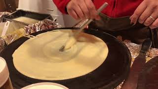 Tasty Sweet and Savoury Crepes at the Bavarian Village at Hyde Park Winter Wonderland London [upl. by Kyte]