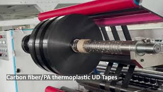 Continuous Carbon FiberPA Thermoplastic UD Tape Slitting [upl. by Care]