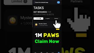 1M Paws Airdrop Claim  Paws New Mystery Quest  pawsairdrop airdrop crypto [upl. by West]