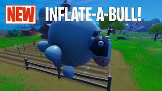 NEW Inflate A Bull Item Fortnite Where to get it and how to use it  How NOT to use it the end [upl. by Pfaff]