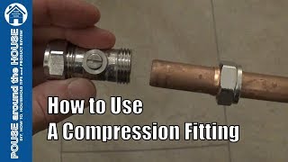 How to use a compression fitting Compression plumbing tutorial Plumbing for beginners [upl. by Chaim]