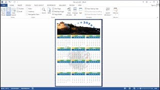 Microsoft word tutorial How to Make a 1Page Calendar 12 Months in MS Word [upl. by Ferdie]