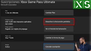 CANCELAR SUSCRIPCIÓN DE XBOX GAME PASS DESDE XBOX SERIES SX [upl. by Millard590]