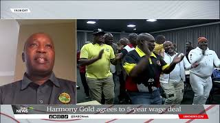 Harmony Gold mine agrees to a fiveyear wage deal Gift Antonio [upl. by Odessa]