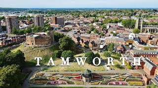 The Beauty of Tamworth from the Air  4K Cinematic Drone  Staffordshire UK [upl. by Ailec]