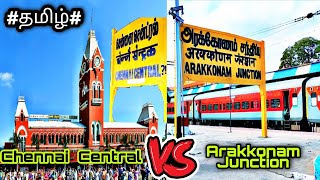 Chennai Central To Arakkonam Junction  ⚡️local Train⚡️ Travel  all stations Vlog [upl. by Onitsuaf755]