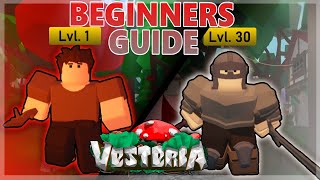 OUTDATED Vesteria Complete Beginners Guide Part 1 Roblox [upl. by Esoj]