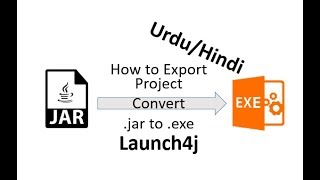 how to make a jar to exe in UrduHindi using eclipse and launch4j [upl. by Htiekram333]