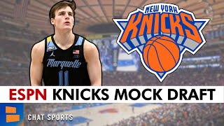 New York Knicks Mock Draft By ESPN  NY Knicks Draft Rumors [upl. by Ydorb]