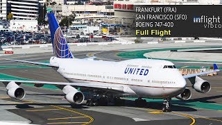 United Airlines Boeing 747400 Full Flight  Frankfurt to San Francisco  UA927 with ATC [upl. by Roselin]