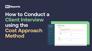 How to Conduct a Client Interview using the Cost Approach Method [upl. by Anam803]