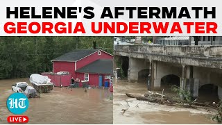 LIVE  Helenes Impact Tropical Storm Aftermath Brings Flooding Power Outages to Georgia  US News [upl. by Ahsuoj640]