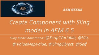 AEM Tutorial 11  Sling Model 2  Create Component with Sling Model in AEM 65 [upl. by Virnelli]