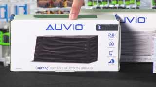 AUVIO PBT500 Bluetooth Portable Speaker  Closer Look  RadioShack [upl. by Haye]