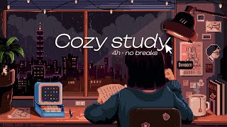 4 HOURS STUDY GIRL  Cozy lofi music and rain in background [upl. by Thornie849]