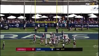 Johnny Hekker Kicks a Field Goal Los Angeles Rams  Arizona Cardinals Week 2 2018 [upl. by Doowrehs10]