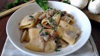 Paccheri ai funghi  Mushrooms paccheri [upl. by Ahsilav]