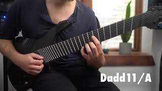 Synergy Instruments  Full Carbon 8 String Electric Guitar  Clean Demo  Kristian Fourier [upl. by Drhcir]