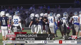 Dallastown defeats Spring Grove in Week 9 matchup [upl. by Lindsey532]