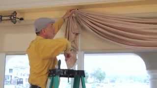 Video 36 DIY Drapery Luxurious Window Treatments with Valances Swags Scrolls and Holdbacks [upl. by Dyane]