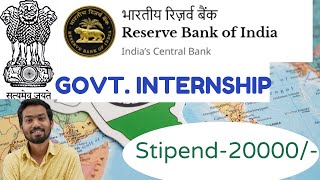 INTERNSHIP IN RBI  RESERVE BANK OF INDIA RBI Summer Internship 2024  Earn ₹20000Month [upl. by Arber266]