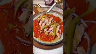 Ensalada de pimiento asado y ventresca 🥗👨🏻‍🍳 ¡Anímate a probar recetas youtubeshorts [upl. by Atnohs]