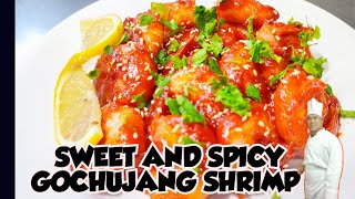 SWEET AND SPICY GOCHUJANG SHRIMP  Gochujang Shrimp Recipe chefangelkitchen [upl. by Foulk356]