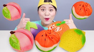 Fruit Dessert Rice Cake Mukbang DONA [upl. by Nyret]