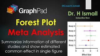 Forest Plot for MetaAnalysis in GraphPad Prism  Graph Preparation  Results interpretation [upl. by Innoj]