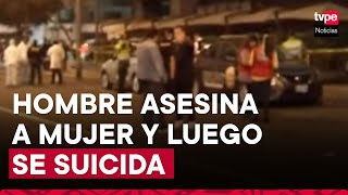 Miraflores sujeto asesinó a mujer en el interior de un restaurante y luego se quitó la vida [upl. by Ahsaenat]