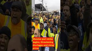 Massive port strike begins threatening shortages and rising prices [upl. by Ellard]