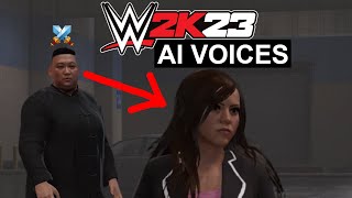 JENNA ORTEGA ATTACKED BACKSTAGE WWE2K23 AI Voices [upl. by Pucida]